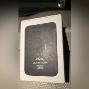 iPhone wallet black leather